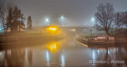 Foggy Night On The Rideau Canal_47833-5.jpg - Photographed along the Rideau Canal Waterway at Smiths Falls, Ontario, Canada.
